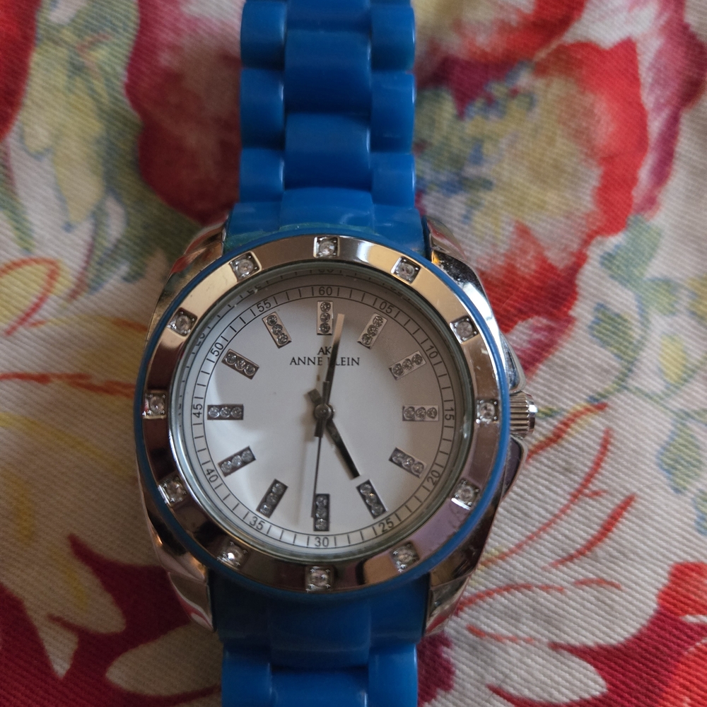Anne Klein Blue Watch with Silver Accents